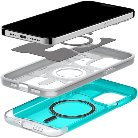 Чехол для iPhone 15 Pro Spigen Classic C1 MagSafe, bondi blue, Цвет: Turquoise / Бирюзовый, изображение 13