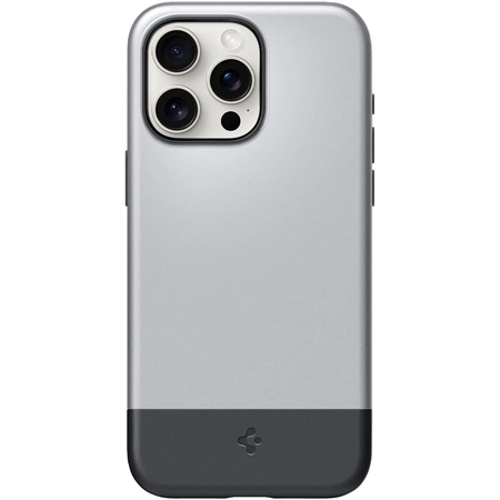 Чехол для iPhone 15 Pro Spigen Style Armor MagSafe, classic silver