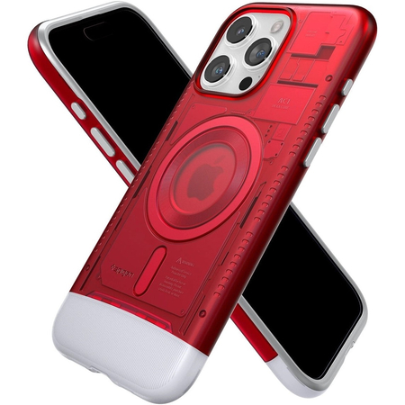 Чехол для iPhone 15 Pro Spigen Classic C1 MagSafe, ruby, Цвет: Red / Красный, изображение 8