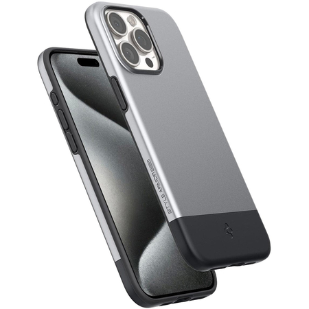 Чехол для iPhone 15 Pro Spigen Style Armor MagSafe, classic silver, изображение 8