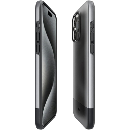 Чехол для iPhone 15 Pro Spigen Style Armor MagSafe, classic silver, изображение 9