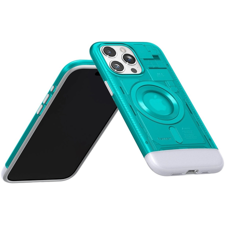 Чехол для iPhone 15 Pro Spigen Classic C1 MagSafe, bondi blue, Цвет: Turquoise / Бирюзовый, изображение 9