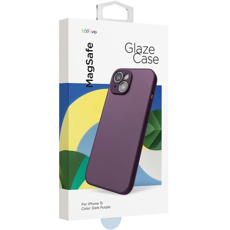 Чехол для iPhone 15 VLP Glaze Case с MagSafe Purple, Цвет: Purple / Фиолетовый, изображение 2