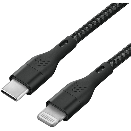 Кабель Rocket Premium Urban Nylon Braid USB C - Lightning 1m Black, изображение 2