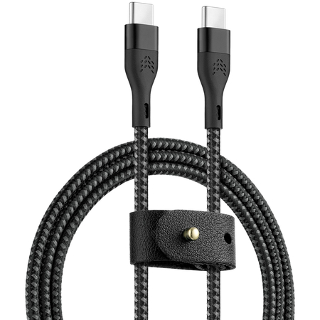 Кабель Rocket Premium Urban Nylon Braid USB C - USB C 1m Black, изображение 3
