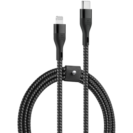 Кабель Rocket Premium Urban Nylon Braid USB C - Lightning 1m Black, изображение 3
