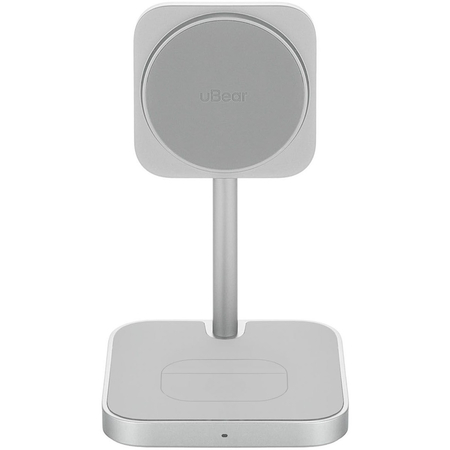 Беспроводное зарядное устройство uBear Evoke Apple Watch Edition 3in1 Qi2 Silver, Цвет: Silver / Серебристый, изображение 3