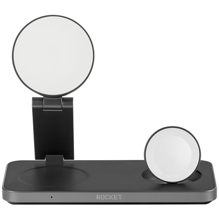 Беспроводное зарядное устройство Rocket Premium Magic 3in1 23W Black, Цвет: Black / Черный, изображение 3