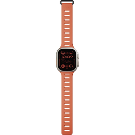 Ремешок для Apple Watch 49/45/44/42mm Native Union Active Magnetic Band Grey/Orange, изображение 4