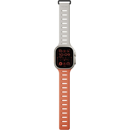 Ремешок для Apple Watch 49/45/44/42mm Native Union Active Magnetic Band Grey/Orange, изображение 6
