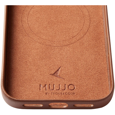 Чехол для iPhone 17 Pro Max Mujjo Full Leather Case Tan, изображение 5