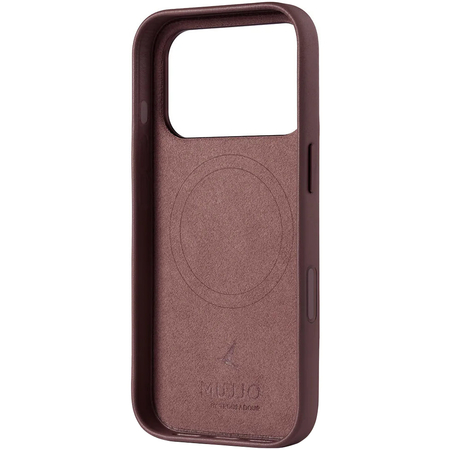 Чехол для iPhone 17 Pro Mujjo Full Leather Case Bronze red, изображение 4