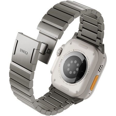 Ремешок для Apple Watch 49/46/45/44mm Uniq Strova MAG Strap Link Steel Silver, изображение 2