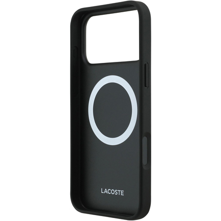 Чехол для iPhone 17 Pro Max CG Mobile Lacoste PVC Metal Lacquer logo MagSafe Hard Black, изображение 7