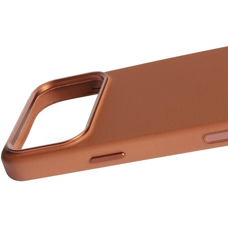 Чехол для iPhone 17 Pro Max Mujjo Full Leather Case Tan, изображение 6