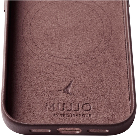 Чехол для iPhone 17 Pro Mujjo Full Leather Case Bronze red, изображение 6