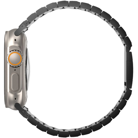 Ремешок для Apple Watch 49/46/45/44mm Uniq Strova MAG Strap Link Steel Silver, изображение 3