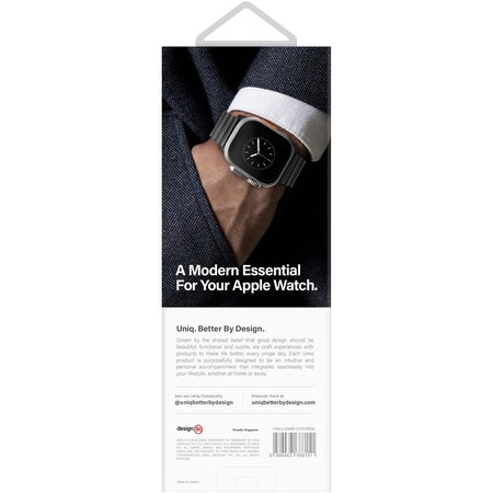Ремешок для Apple Watch 49/46/45/44mm Uniq Strova MAG Strap Link Steel Silver, изображение 5