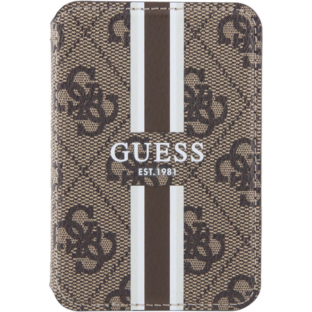 Картхолдер Guess Wallet Cardslot MagSafe PU 4G Stripes Brown