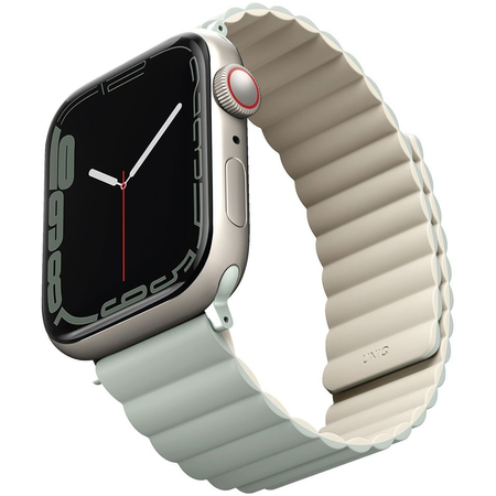 Ремешок для Apple Watch 42/41/40 mm Uniq Revix reversible Magnetic Sage/Beige, изображение 2