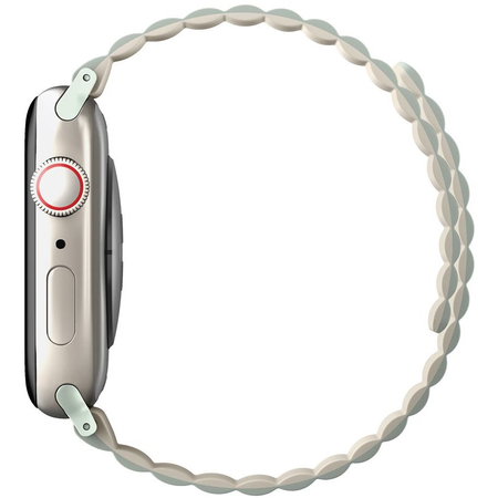 Ремешок для Apple Watch 42/41/40 mm Uniq Revix reversible Magnetic Sage/Beige, изображение 3