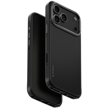 Чехол для iPhone 17 Pro Max Uniq KEVA Kevlar Carbon MagSafe Black, изображение 3