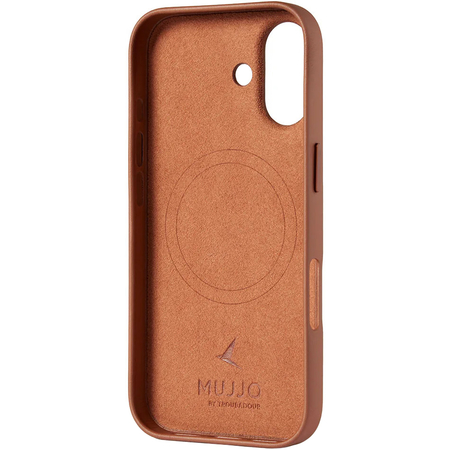 Чехол для iPhone 17 Mujjo Full Leather Case Tan, изображение 4