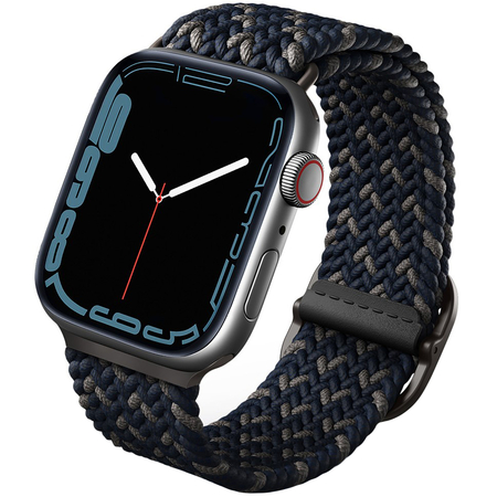 Ремешок для Apple Watch 46/45/44 mm Uniq ASPEN DE strap Braided Obsidian blue, изображение 2