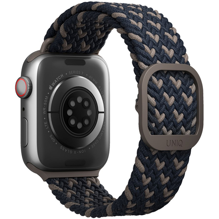 Ремешок для Apple Watch 46/45/44 mm Uniq ASPEN DE strap Braided Obsidian blue, изображение 3