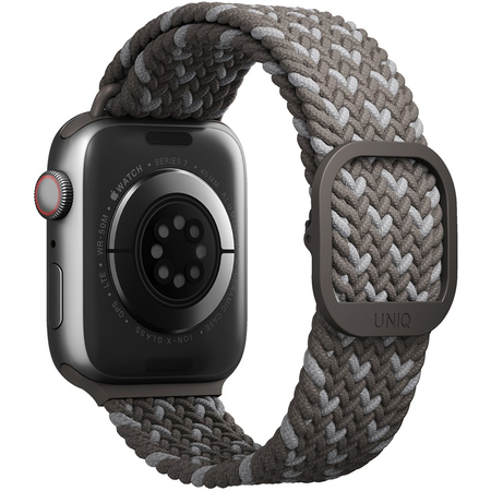 Ремешок для Apple Watch 46/45/44 mm Uniq ASPEN DE strap Braided Pebble Grey, изображение 3