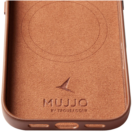 Чехол для iPhone 17 Mujjo Full Leather Case Tan, изображение 5