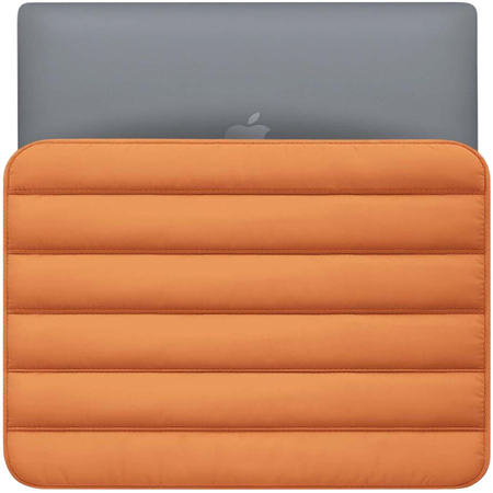 Чехол для Macbook Air/Pro 13"/14" (18/22) Bustha Puffer 3.0 Sleeve Nylo/Leather Mandarin, изображение 2