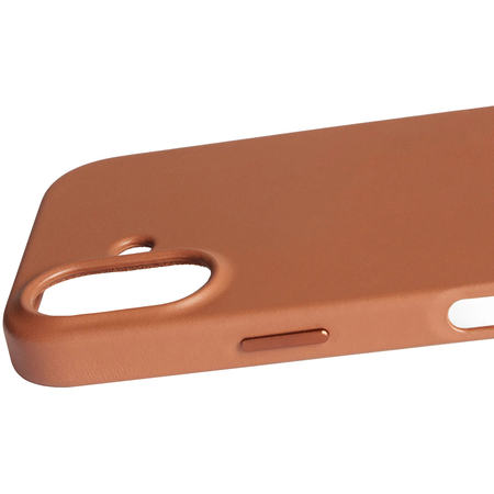 Чехол для iPhone 17 Mujjo Full Leather Case Tan, изображение 6