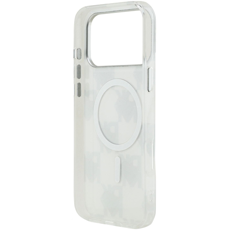 Чехол для iPhone 17 Pro Max CG Mobile DKNY IML Electroplated Hearts Metal camera Hard MagSafe White, изображение 7