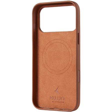 Чехол для iPhone 17 Pro Max Mujjo Full Leather Case Tan, изображение 4