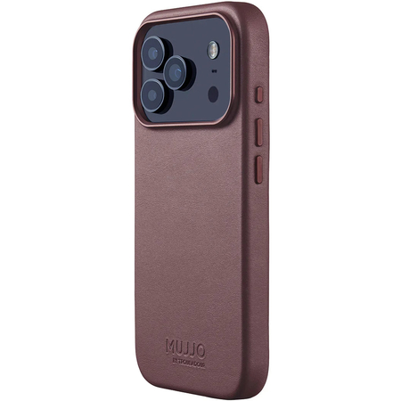 Чехол для iPhone 17 Pro Mujjo Full Leather Case Bronze red, изображение 3