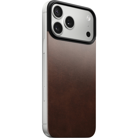 Накладка для iPhone 17 Pro Max Nomad Magnetic Leather Back (Horween) Brown, изображение 4