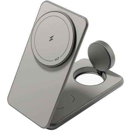 Беспроводное зарядное устройство VLP Alum Power Pro для Apple Natural Titanium, Цвет: Natural Titanium, изображение 2