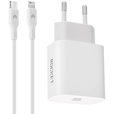 Сетевое зарядное устройство Rocket Space Combo 20W White, изображение 2