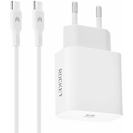 Сетевое зарядное устройство Rocket Space Combo 20W White, изображение 2