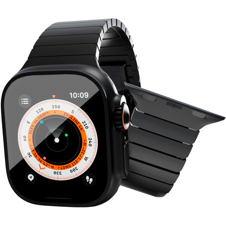 Ремешок для Apple Watch 42/44/45/49 mm VLP Titanium Band Black, изображение 2