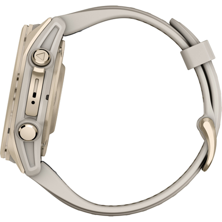 Garmin Fenix 8 43mm Amoled Sapphire Soft Gold with Fog Gray Silicone, Цвет: Gold / Золотой, изображение 7