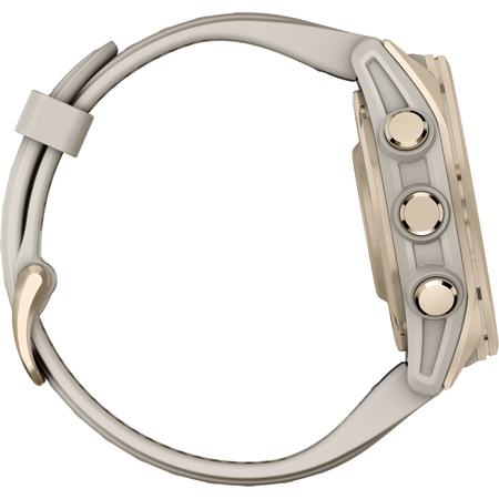 Garmin Fenix 8 43mm Amoled Sapphire Soft Gold with Fog Gray Silicone, Цвет: Gold / Золотой, изображение 8