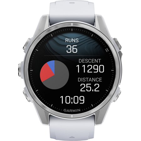 Garmin Fenix 8 43mm Amoled Silver with Whitestone Silicone, Цвет: Silver / Серебристый, изображение 5