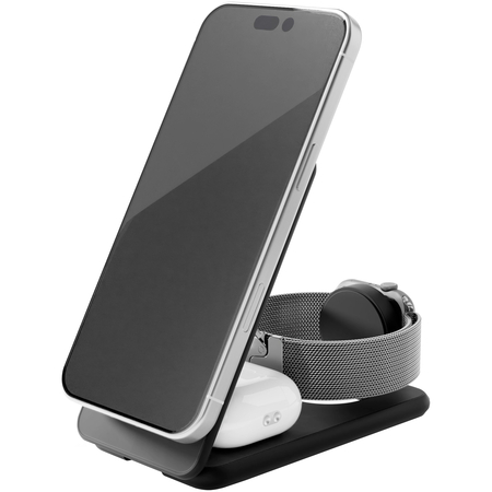 Беспроводное зарядное устройство VLP Alum Power Pro для Apple Black Titanium, Цвет: Black / Черный, изображение 3