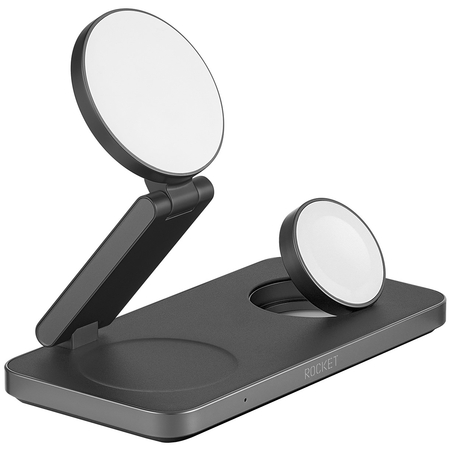Беспроводное зарядное устройство Rocket Premium Magic 3in1 23W Black, Цвет: Black / Черный, изображение 8