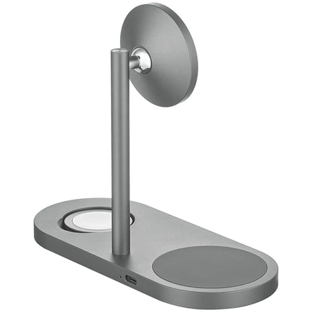 Беспроводное зарядное устройство uBear Stage Ultra Qi2 3 in 1 for Apple Grey, изображение 5