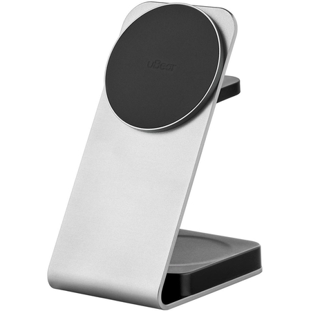 Беспроводное зарядное устройство uBear Level Ultra Apple Watch Edition 3 in 1 Silver, Цвет: Silver / Серебристый, изображение 2