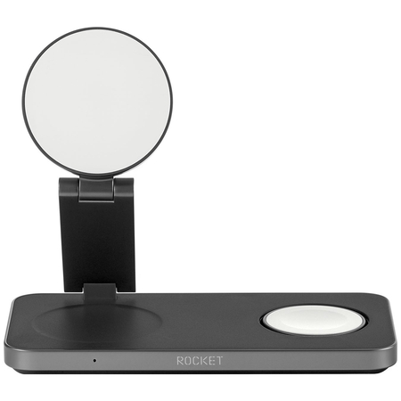 Беспроводное зарядное устройство Rocket Premium Magic 3in1 23W Black, Цвет: Black / Черный, изображение 4