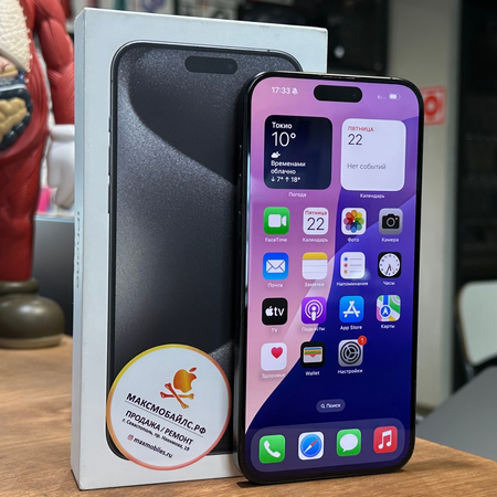 iPhone 15 Pro Max 256Gb Black Идеальное БУ, изображение 3